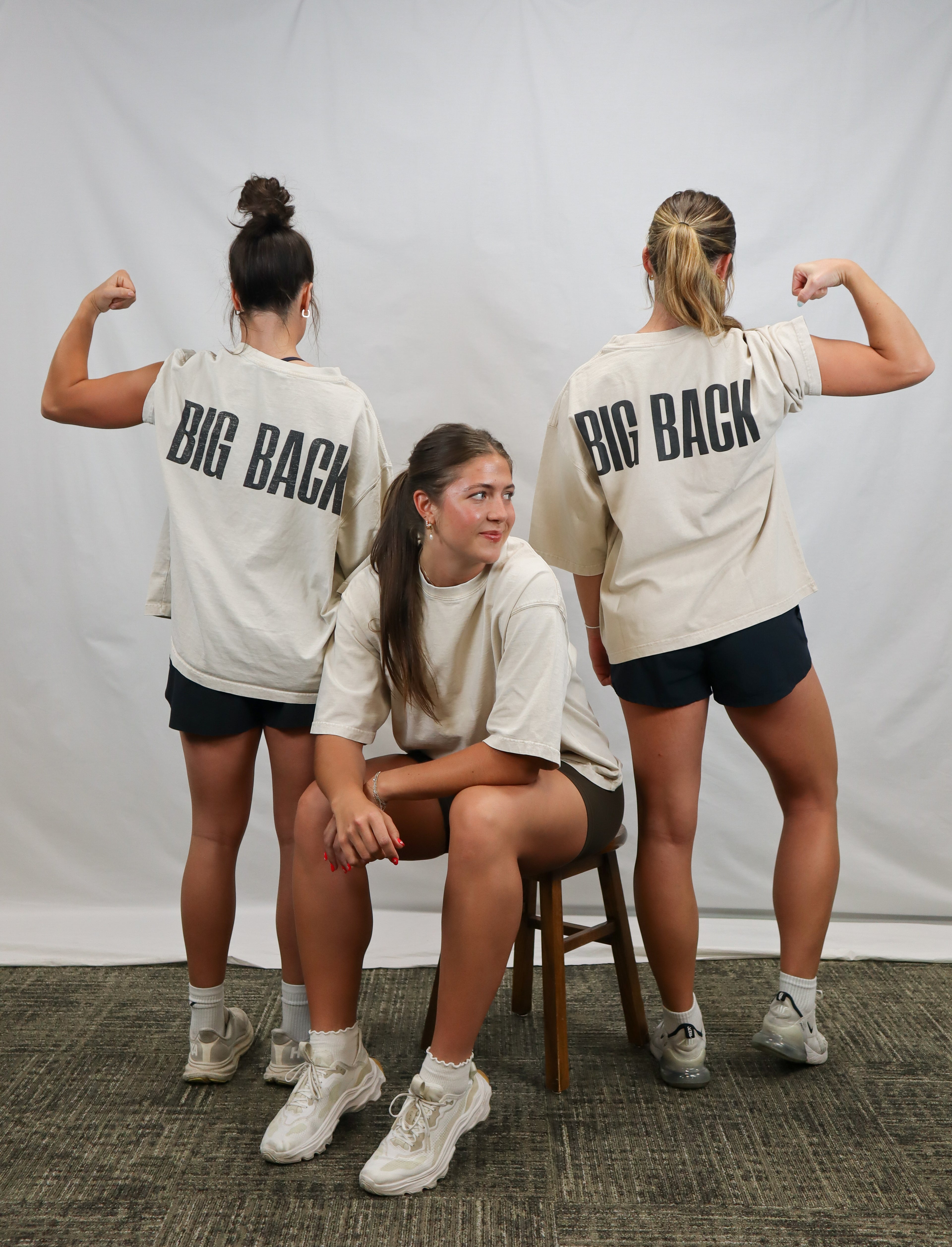 Box-Cut Classic BIG BACK Tee in Washed Stone
