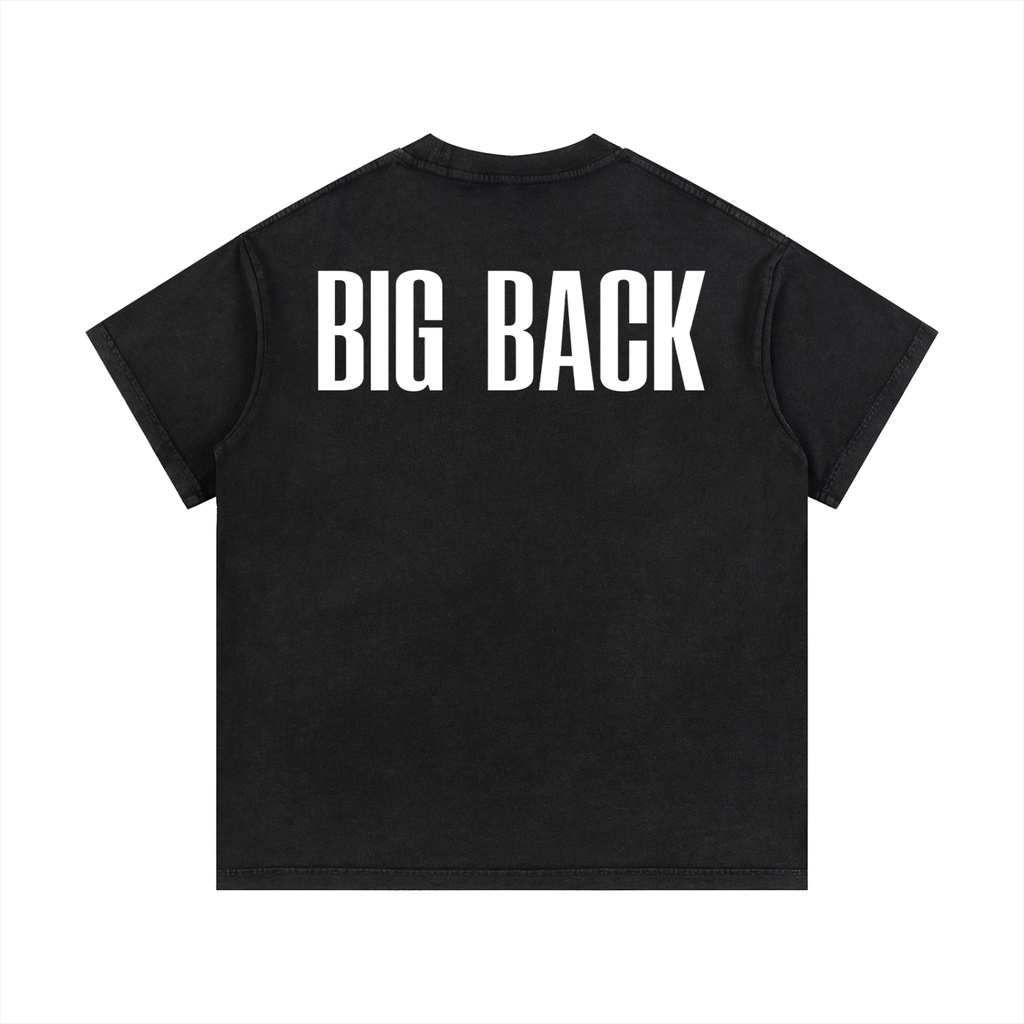 "I'll Spot" Classic BIG BACK Tee in Washed Black