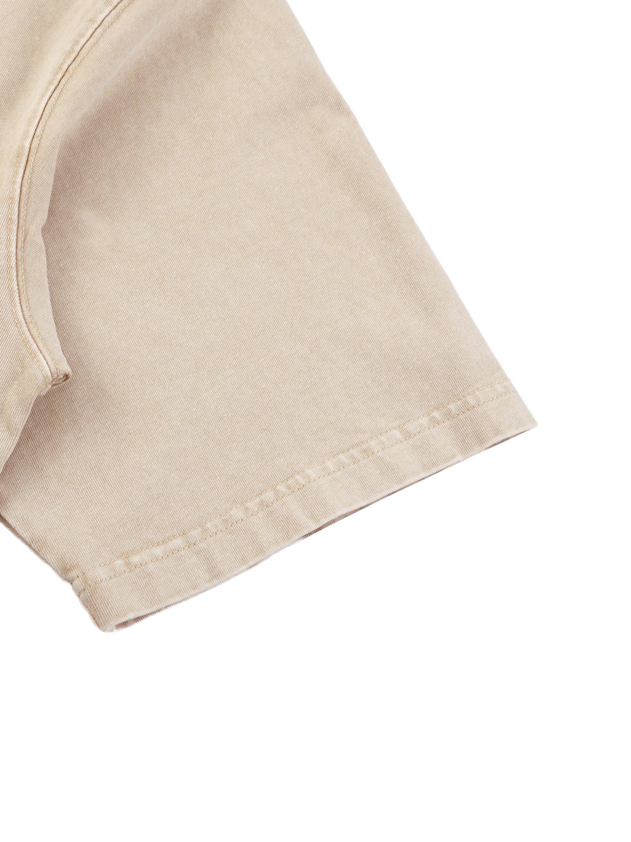 Box-Cut Classic BIG BACK Tee in Beige